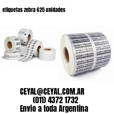 etiquetas zebra 625 unidades