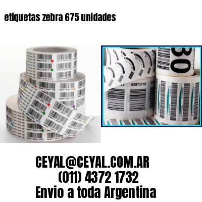 etiquetas zebra 675 unidades