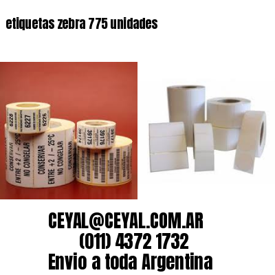 etiquetas zebra 775 unidades