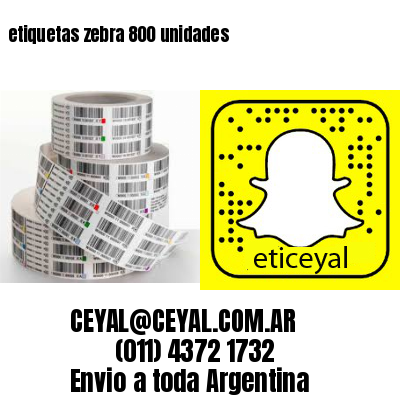 etiquetas zebra 800 unidades