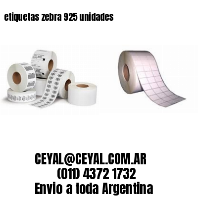 etiquetas zebra 925 unidades
