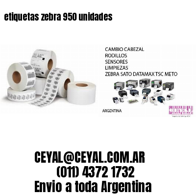 etiquetas zebra 950 unidades