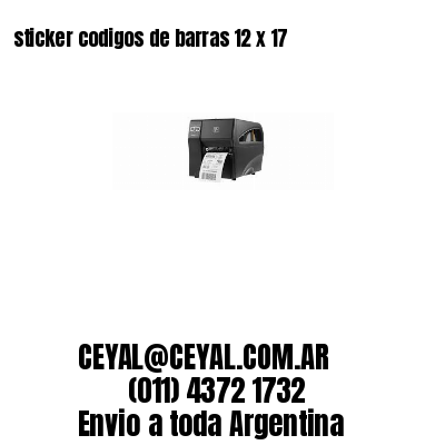 sticker codigos de barras 12 x 17