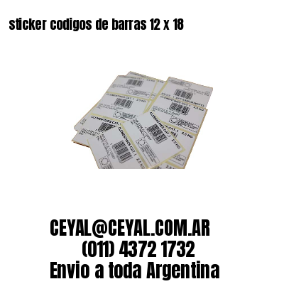 sticker codigos de barras 12 x 18