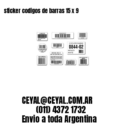 sticker codigos de barras 15 x 9