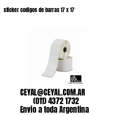 sticker codigos de barras 17 x 17