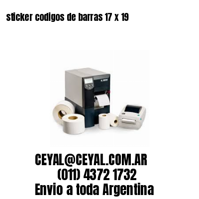 sticker codigos de barras 17 x 19