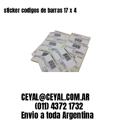 sticker codigos de barras 17 x 4