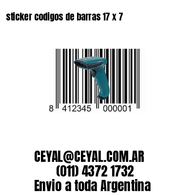 sticker codigos de barras 17 x 7