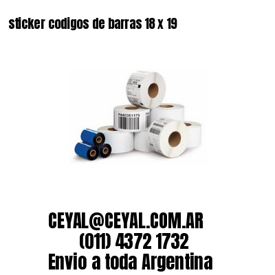sticker codigos de barras 18 x 19
