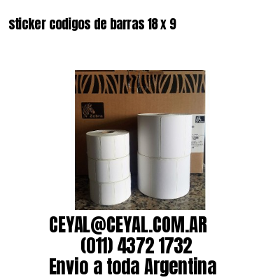 sticker codigos de barras 18 x 9