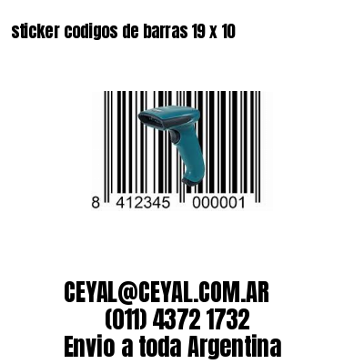 sticker codigos de barras 19 x 10