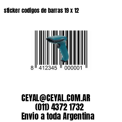 sticker codigos de barras 19 x 12