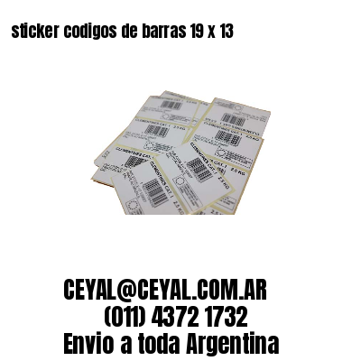 sticker codigos de barras 19 x 13