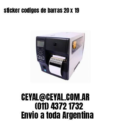 sticker codigos de barras 20 x 19