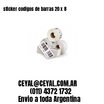 sticker codigos de barras 20 x 8