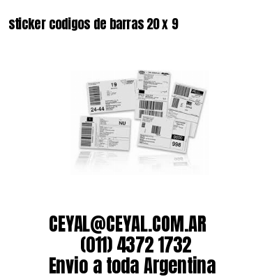 sticker codigos de barras 20 x 9