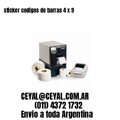 sticker codigos de barras 4 x 9
