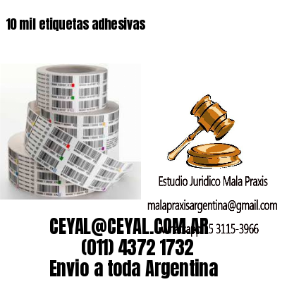 10 mil etiquetas adhesivas