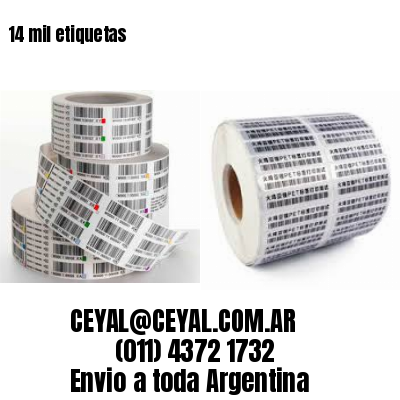 14 mil etiquetas