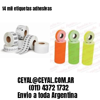 14 mil etiquetas adhesivas