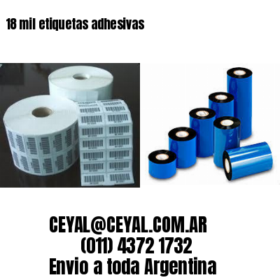 18 mil etiquetas adhesivas