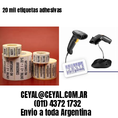 20 mil etiquetas adhesivas