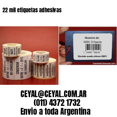 22 mil etiquetas adhesivas