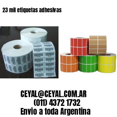 23 mil etiquetas adhesivas
