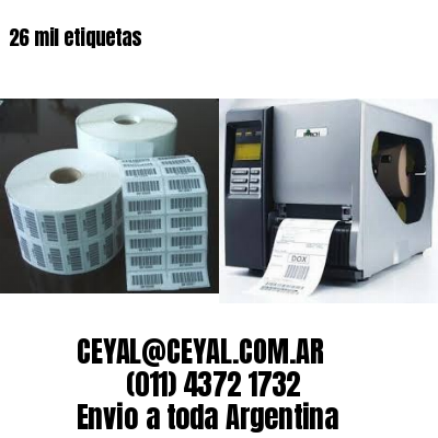 26 mil etiquetas