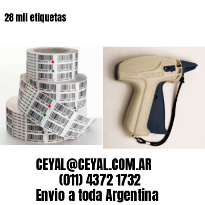 28 mil etiquetas