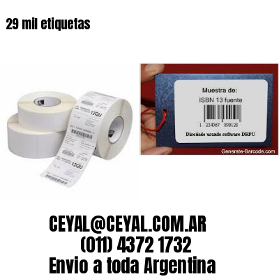 29 mil etiquetas