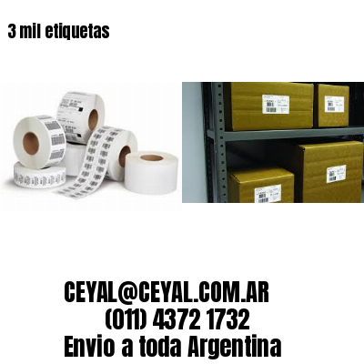 3 mil etiquetas