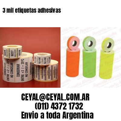 3 mil etiquetas adhesivas