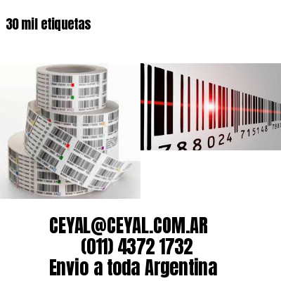 30 mil etiquetas