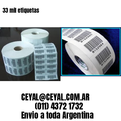 33 mil etiquetas