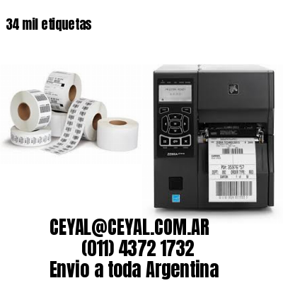 34 mil etiquetas