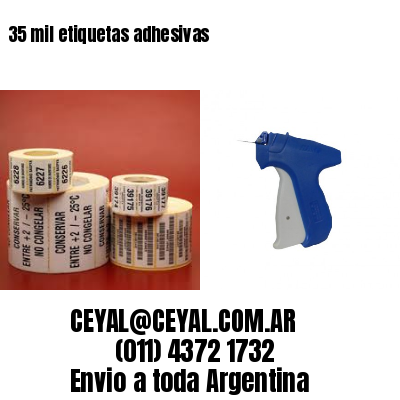 35 mil etiquetas adhesivas