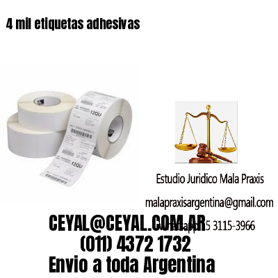 4 mil etiquetas adhesivas