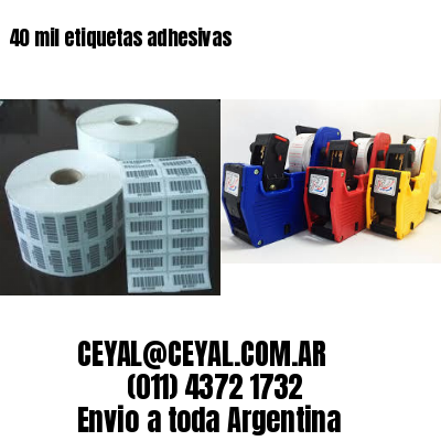 40 mil etiquetas adhesivas