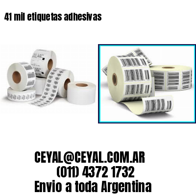 41 mil etiquetas adhesivas