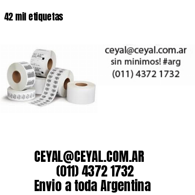 42 mil etiquetas