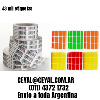 43 mil etiquetas
