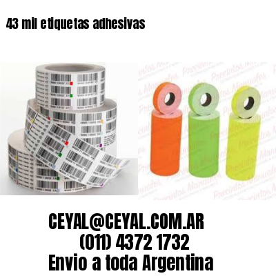 43 mil etiquetas adhesivas