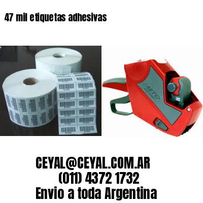 47 mil etiquetas adhesivas