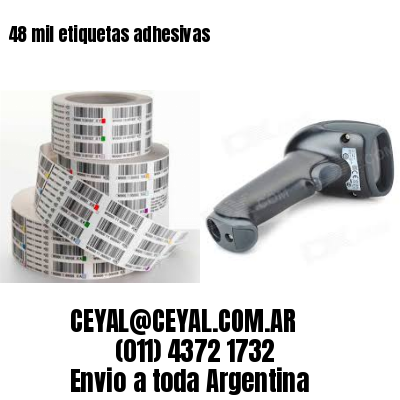 48 mil etiquetas adhesivas