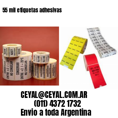 55 mil etiquetas adhesivas