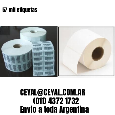57 mil etiquetas