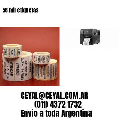 58 mil etiquetas