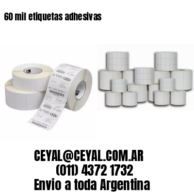 60 mil etiquetas adhesivas